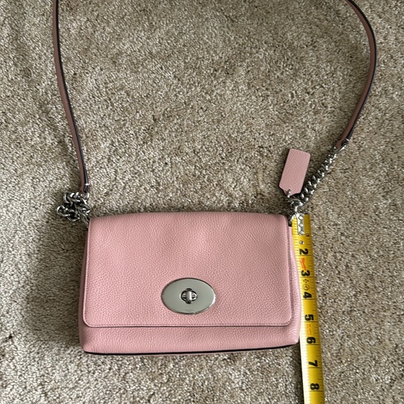 Coach 53083 blush pink pebble leather crosstown crossbody - Picture 11 of 13